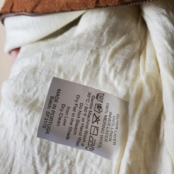 The Simple Folk The Essential Sleep Sack Linen/Wool in Rust Size 0-9 Months - Picture 9 of 9